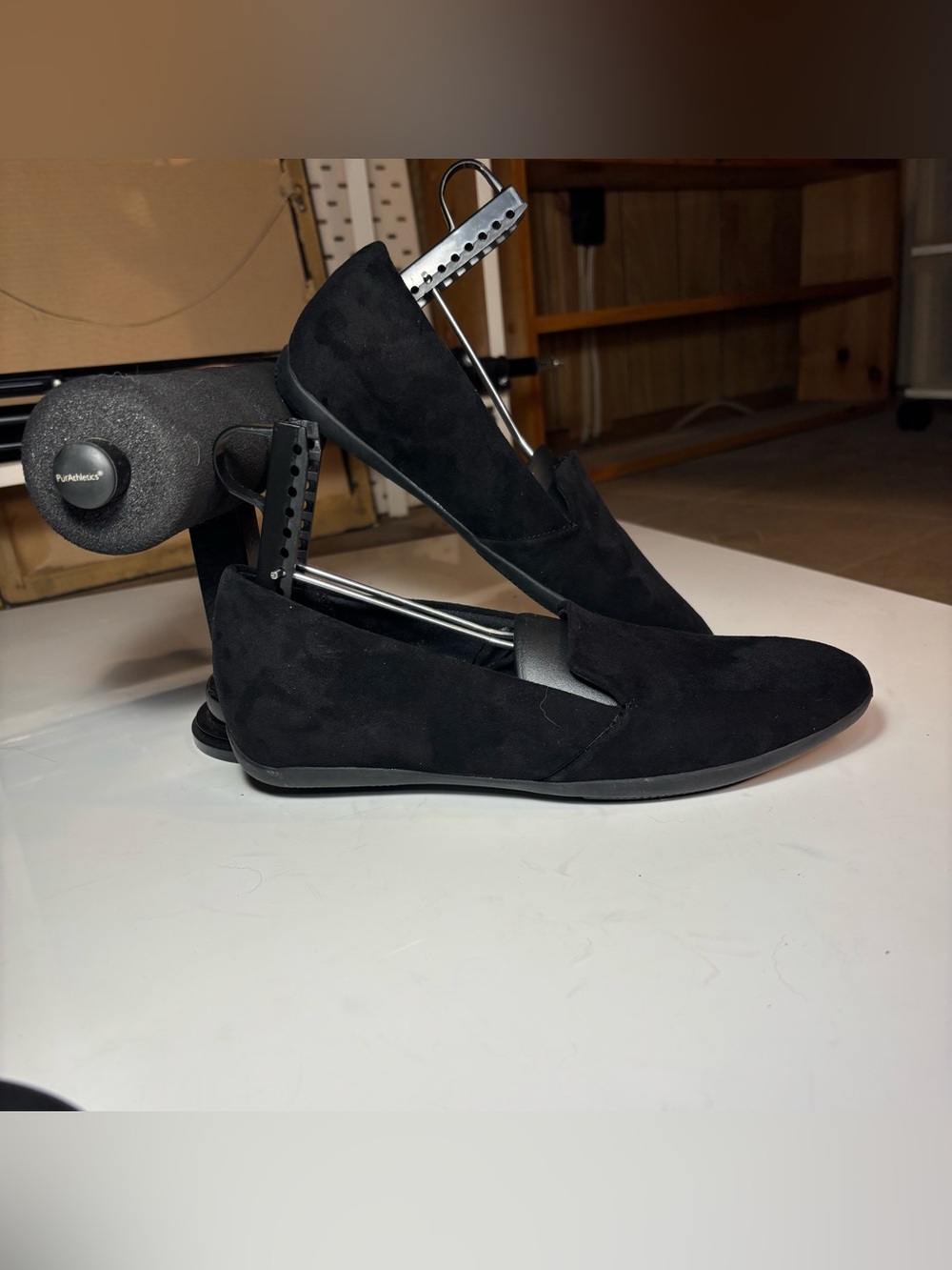 Women’s Black Suede Slip-On Loafers